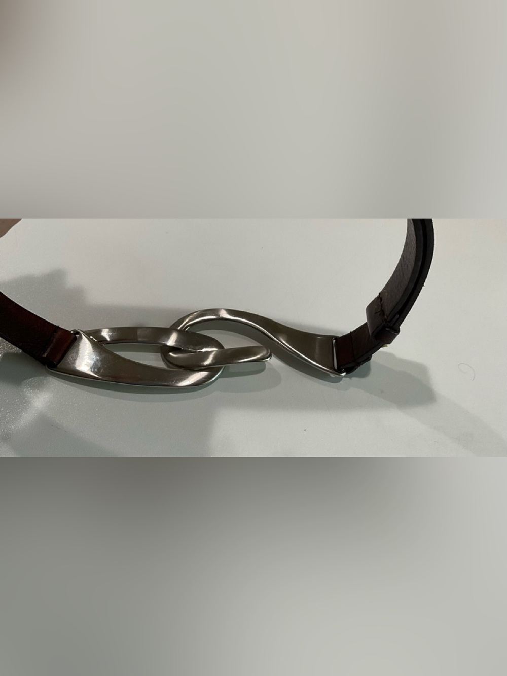 🌺🌺 The Limited Genuine Leather Belt Brown Stainless Buckle, M/L - Picture 5 of 5